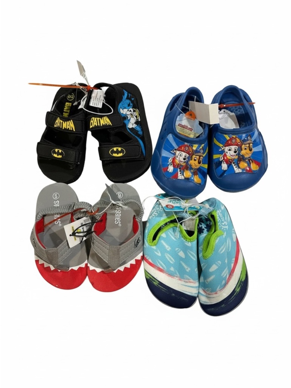 NWT Batman Paw Patrol Shark Swim Shoe Lot
